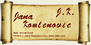 Jana Komlenović vizit kartica